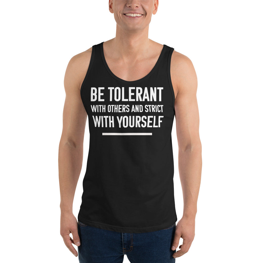 motivational-quote-tank-top-tolerant-strict-front
